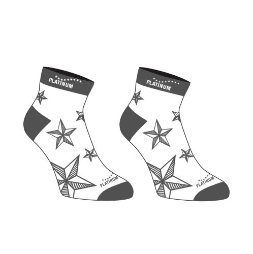 Platinum ponožky - kotníčkové - ŠEDÁ ( vel. 39 - 42 )