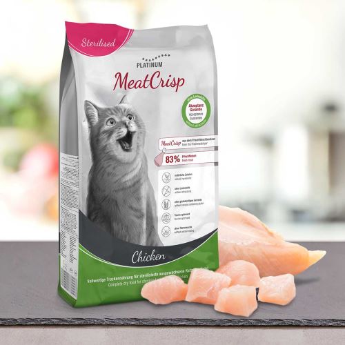 Platinum MeatCrisp Sterilised Chicken - Kurča pre kastrované mačky